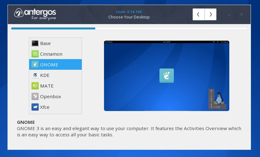 Επιλέγουμε γραφικό περιβάλλον