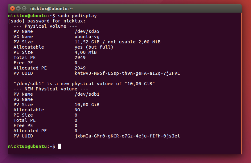 Παράδειγμα αποτελεσμάτων κατάστασης φυσικών τόμων